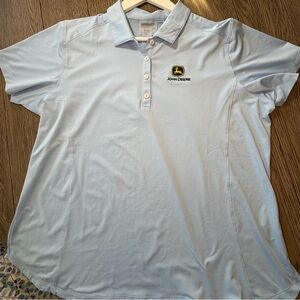 John Deere Sky Blue Polo Shirt Women’s